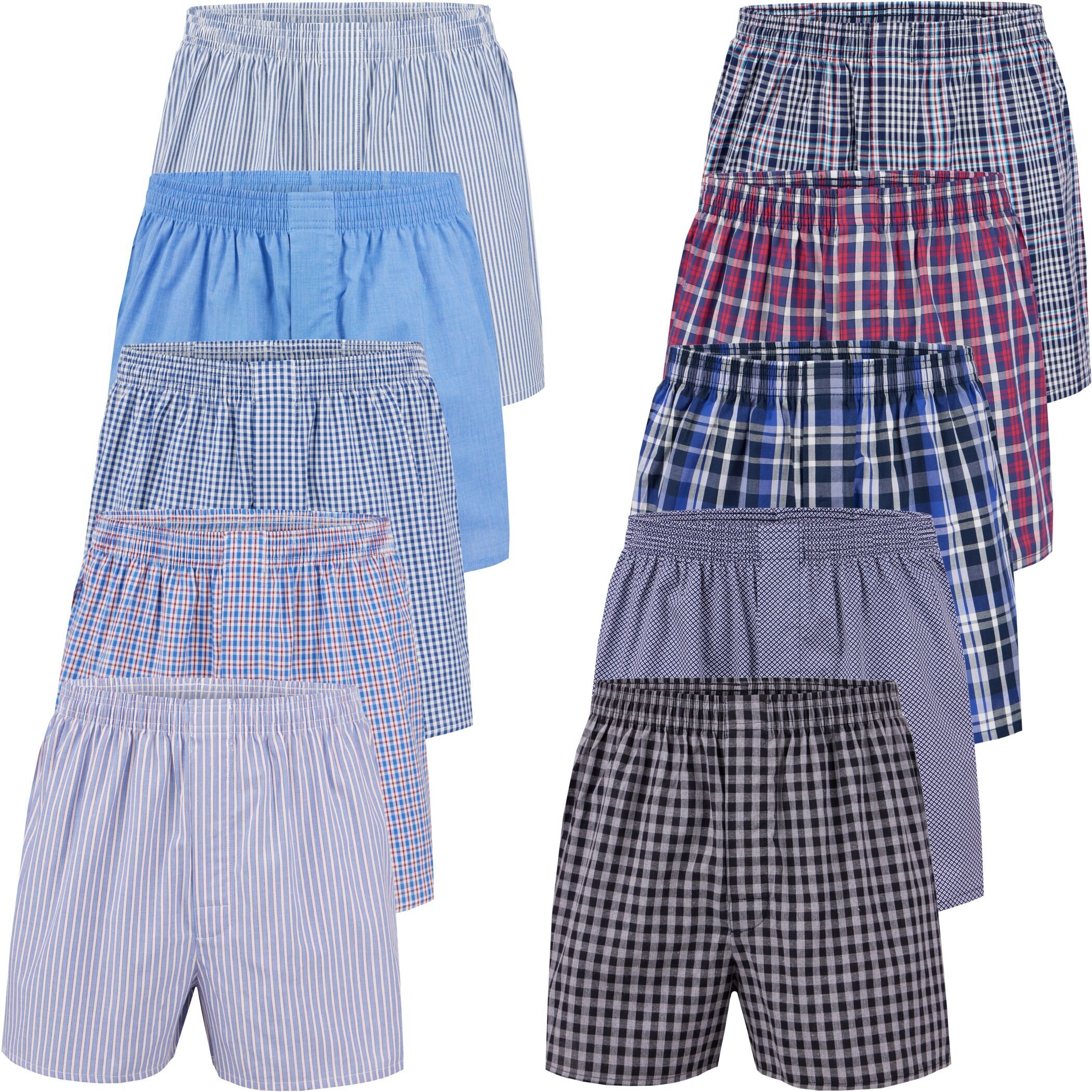 City Life Boxershorts mehrfarbig 10er Pack Nr 6